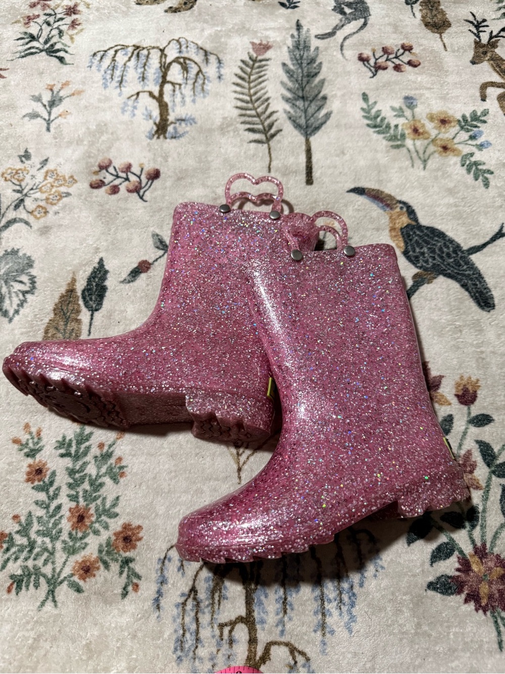 Western Chief 12 Toddler Abby Glitter Lighted Shimmer Rain Boots Waterproof